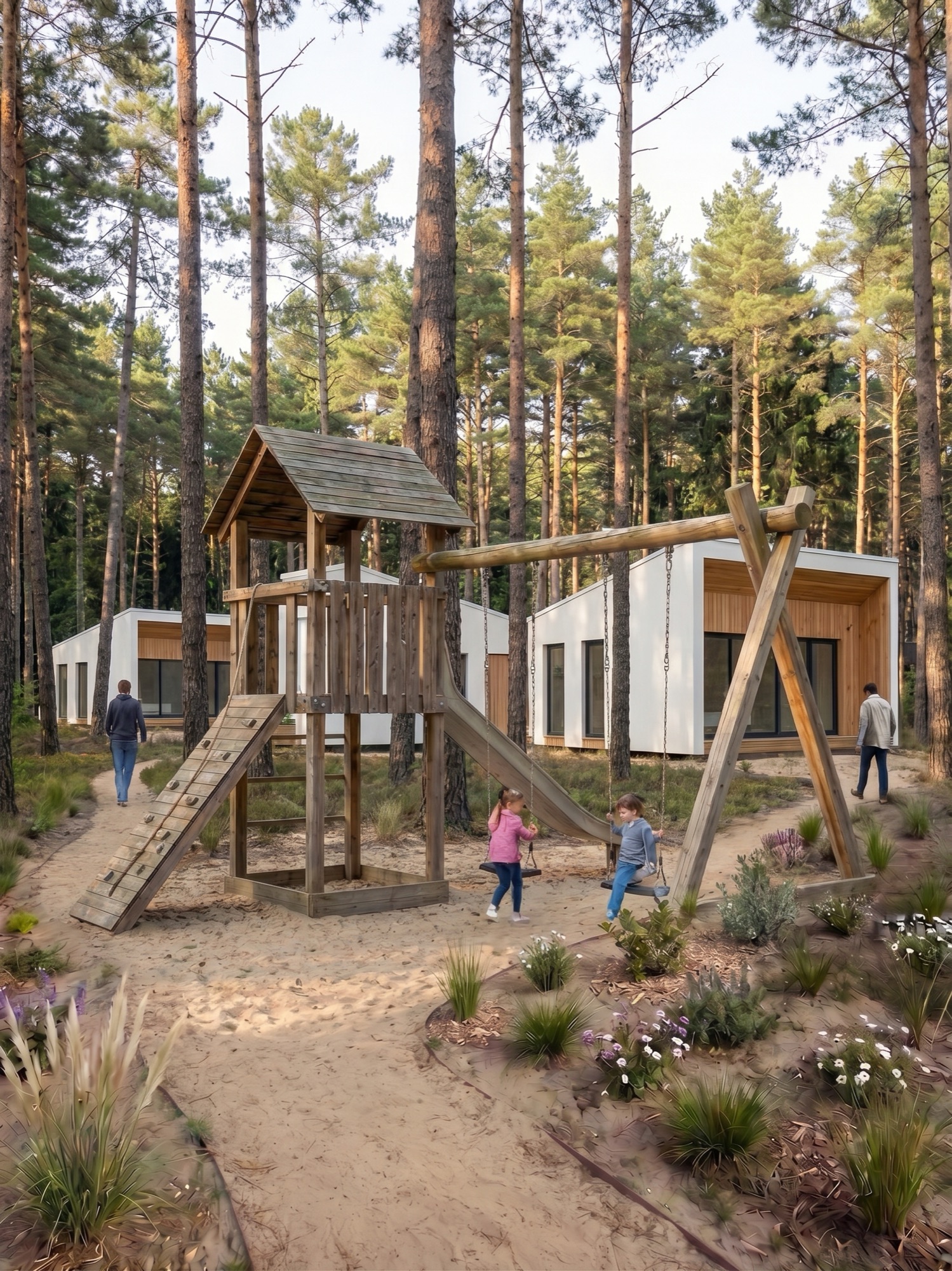 Propuesta conceptual de área de juegos en el bosque